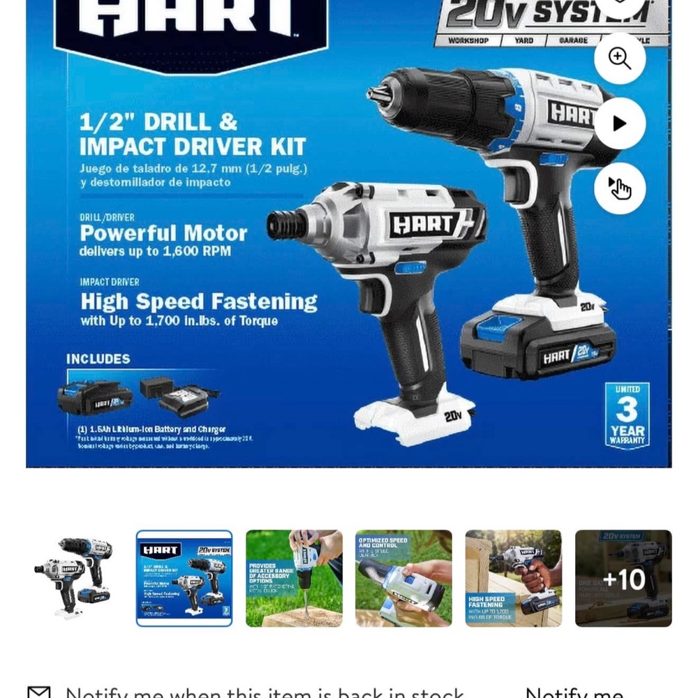 HART 20V Drill & Impact Driver Kit